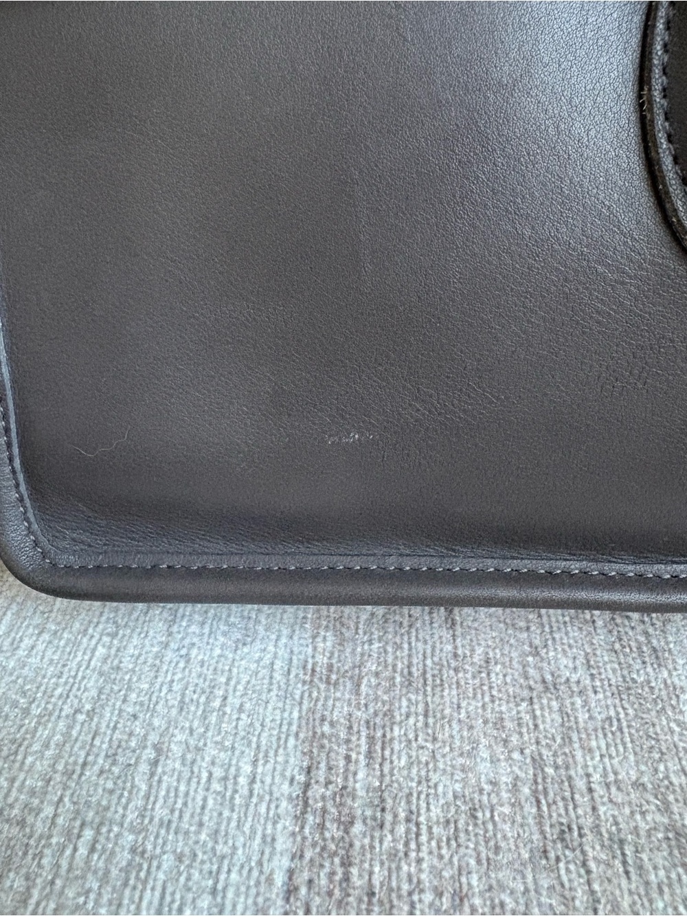 COACH Vintage Willis Grey Gray Leather Crossbody Shoulder Bag Handbag 9927 - Picture 12 of 13